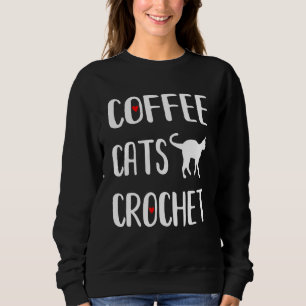 Sweatshirt Café Chats Crochet Kitty Lover Vétérinaire Salle