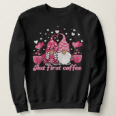 Sweatshirt Café Cute Valentines Day Shirt, Saint Valentin (Design devant)