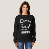 Sweatshirt Café Et Chats (Devant entier)