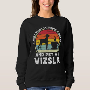Sweatshirt Café et chien Vizsla Caféine Vizsla Papa Maman 1