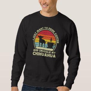 Sweatshirt Café et chihuahua Maman Papa Chiwawa