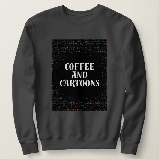 Sweatshirt Café et dessins animés (Design devant)