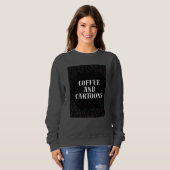 Sweatshirt Café et dessins animés (Devant entier)