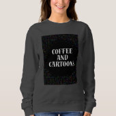 Sweatshirt Café et dessins animés (Devant)