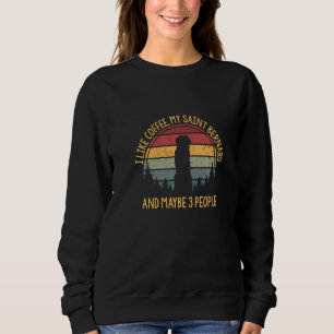 Sweatshirt Café Et Mon Saint Bernard 3 Personnes Chiens Chien
