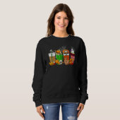 Sweatshirt Café Ghost Skull Pumpkin Spice Café Halloween (Devant entier)