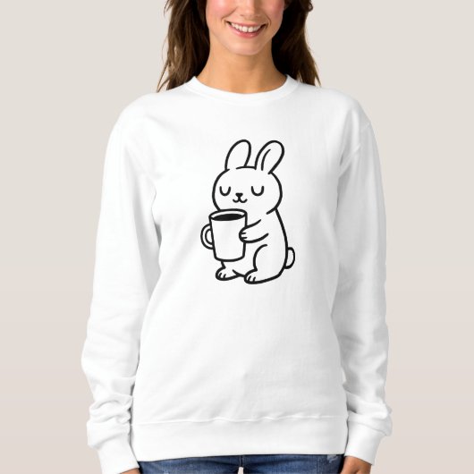 Sweatshirt Café Lapin Cozy Doodle (Devant)