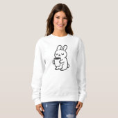 Sweatshirt Café Lapin Cozy Doodle (Devant entier)