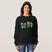 Sweatshirt Café Lucky Latte Pour Jour de la Saint Patrick Tee (Devant entier)
