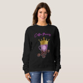 Sweatshirt Café Princesse Idées Café Café Coupe et haricots (Devant entier)