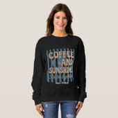 Sweatshirt Café Rétro Groovy et Soleil Mieux Ensemble (Devant entier)
