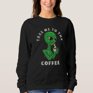 Sweatshirt Café Science Fiction Graphique Boisson Alien Co
