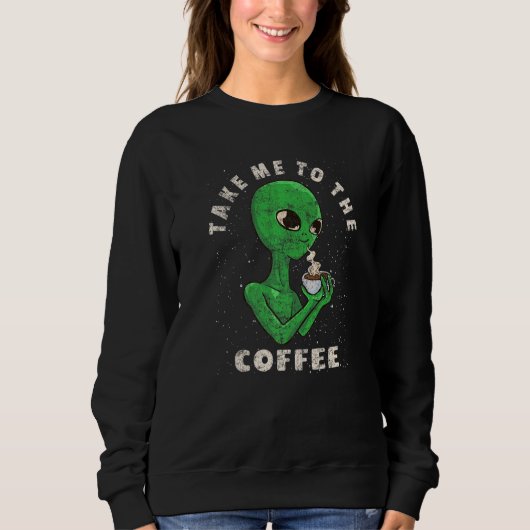 Sweatshirt Café Science Fiction Graphique Boisson Alien Co (Devant)