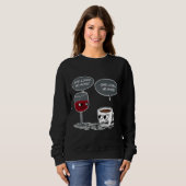 Sweatshirt Café Vin Elle M'Aime Plus Équipé Scoop (Devant entier)