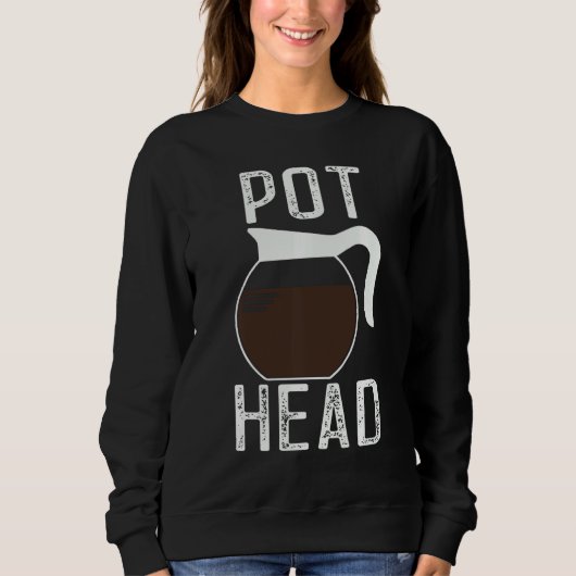 Sweatshirt Café vintage Pot Head (Devant)