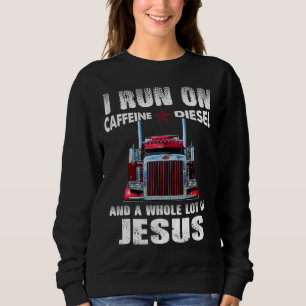 Sweatshirt Caféine Diesel Jésus Christian Trucker désorganisé