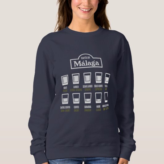 Sweatshirt Cafés de Malaga (Devant)