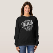 Sweatshirt Cafétéria de l'école Déjeuner Lady Retraitée Faite (Devant entier)