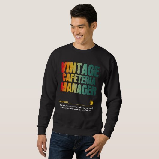 Sweatshirt Cafeteria Manager Appreciation Week Back to School (Devant entier)