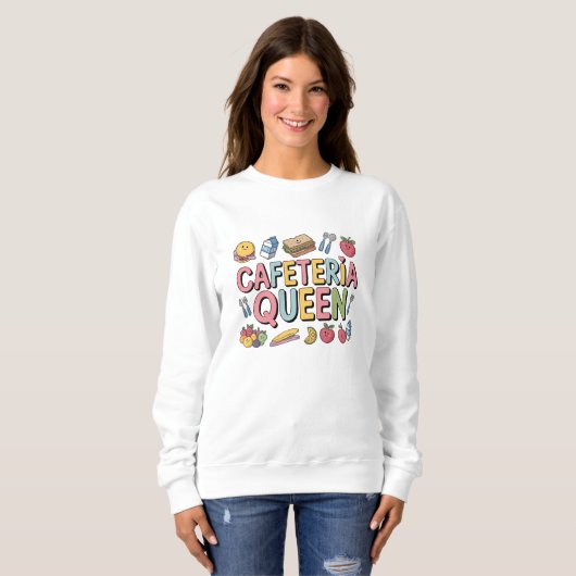 Sweatshirt Cafétéria Queen (Devant entier)