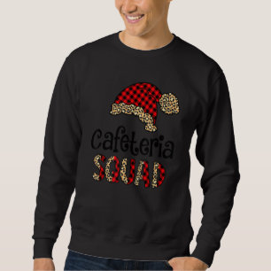 Sweatshirt Cafétéria Santa Hat Buffalo Plaid Leopard Funny Xm