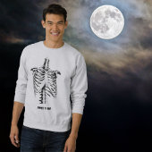 Sweatshirt Cage de nervure X Funny Personnaliser d'Halloween