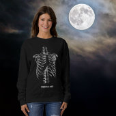 Sweatshirt Cage de nervure X Funny Personnaliser d'Halloween