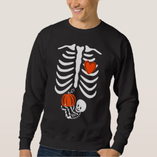 Sweatshirt Cage thoracique de femme enceinte pour bébé squele