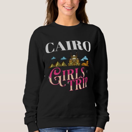 Sweatshirt Cairo Egypt City Trip Skyline Map Travel (Devant)
