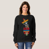 Sweatshirt Calaca couverture poche Serape cadeau mexicain Cin (Devant entier)