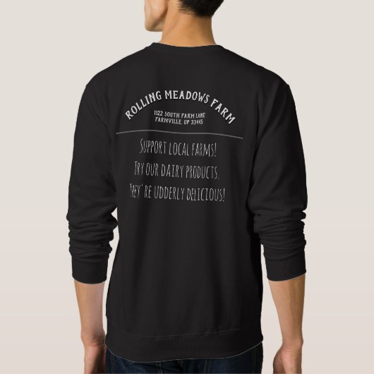 Sweatshirt Calembours faits sur commande d'exploitation (Dos)