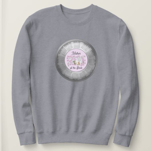 Sweatshirt Calendrier 2026 Mère de la Mariée (Design devant)