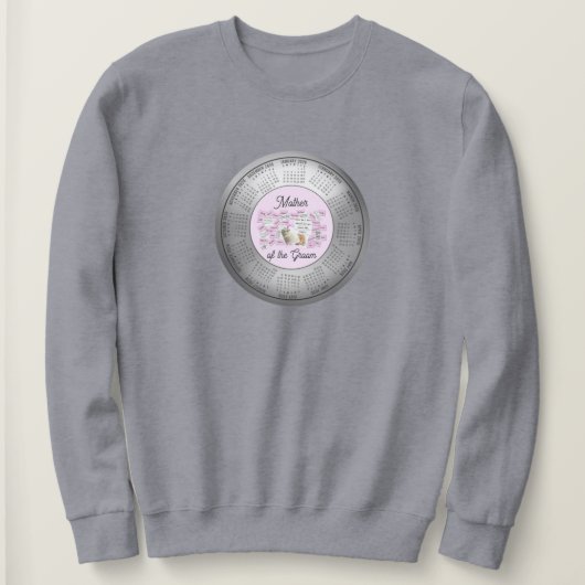 Sweatshirt Calendrier 2026 pour la mère du marié (Design devant)