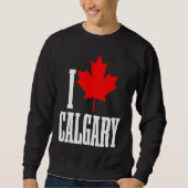 Sweatshirt Calgary Alberta Canada Maple Leaf Canadian Flag Pr (Devant)