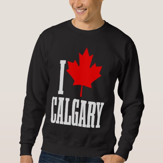 Sweatshirt Calgary Alberta Canada Maple Leaf Canadian Flag Pr (Devant)