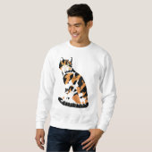 Sweatshirt Calico chat assis (Devant entier)