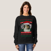 Sweatshirt Calico Chat Vilain Chandail de Noël Style Santa Ch (Devant entier)