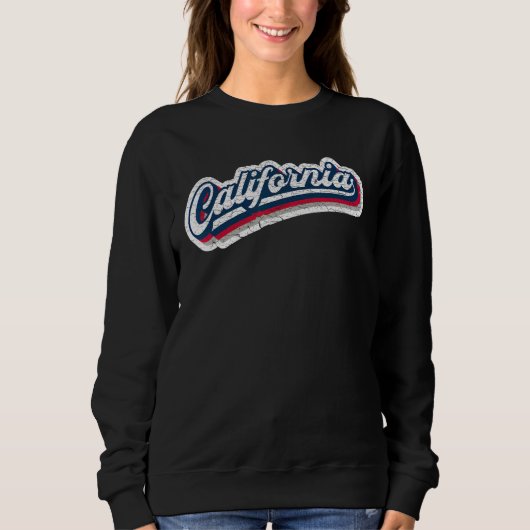 Sweatshirt California Baseball Throwback u2013 Classic Retro  (Devant)