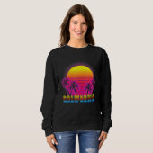 Sweatshirt California Beach Life Electro Retro Sunset Love Ca (Devant entier)