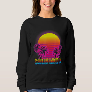 Sweatshirt California Beach Life Electro Retro Sunset Love Ca