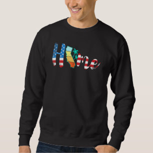 Sweatshirt California Home State Pride Map