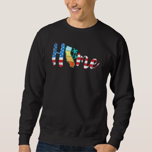 Sweatshirt California Home State Pride Map (Devant)
