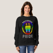Sweatshirt California Prith Moth Lgbtqia Gay pride Two Gay D (Devant entier)