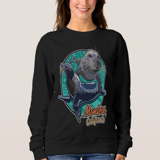 Sweatshirt California Sea Lion and Pacific Harbor Seal at Mon (Devant)