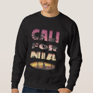 Sweatshirt California Surfing Vintage Retro Surf Summer Van S