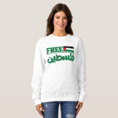 Sweatshirt Calligraphie de la Palestine arabe | Palestine lib (Devant entier)