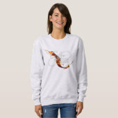 Sweatshirt Calligraphie de l'heure du café avec jet d'éclabou (Devant entier)