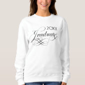 Sweatshirt Calligraphie Script Nom Personnalisé Diplômé 2026 (Devant)