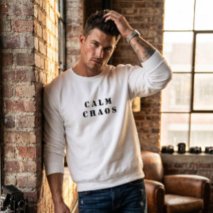 Sweatshirt Calm Chaos - Sweat-shirt à col rond Paradox Blanc