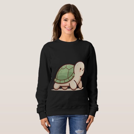 Sweatshirt Calm Turtle – Take It Slow and Stay Cool (Devant entier)